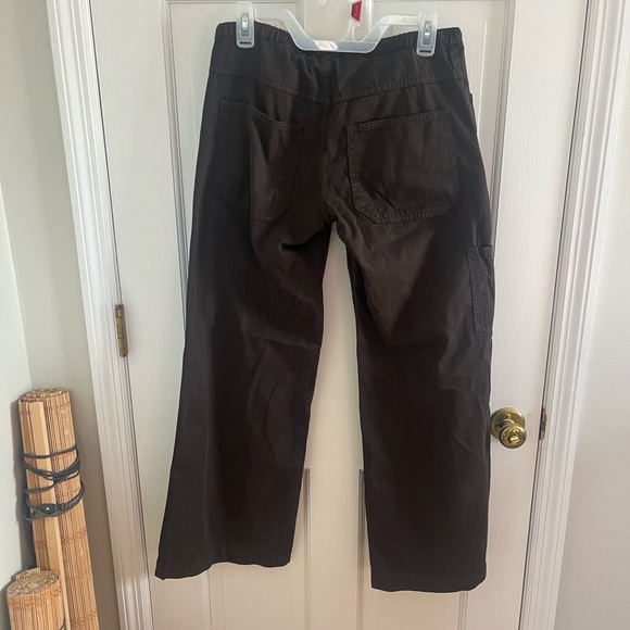 Brandy Melville Dark Brown Straight Leg Pants - Picture 2 of 5